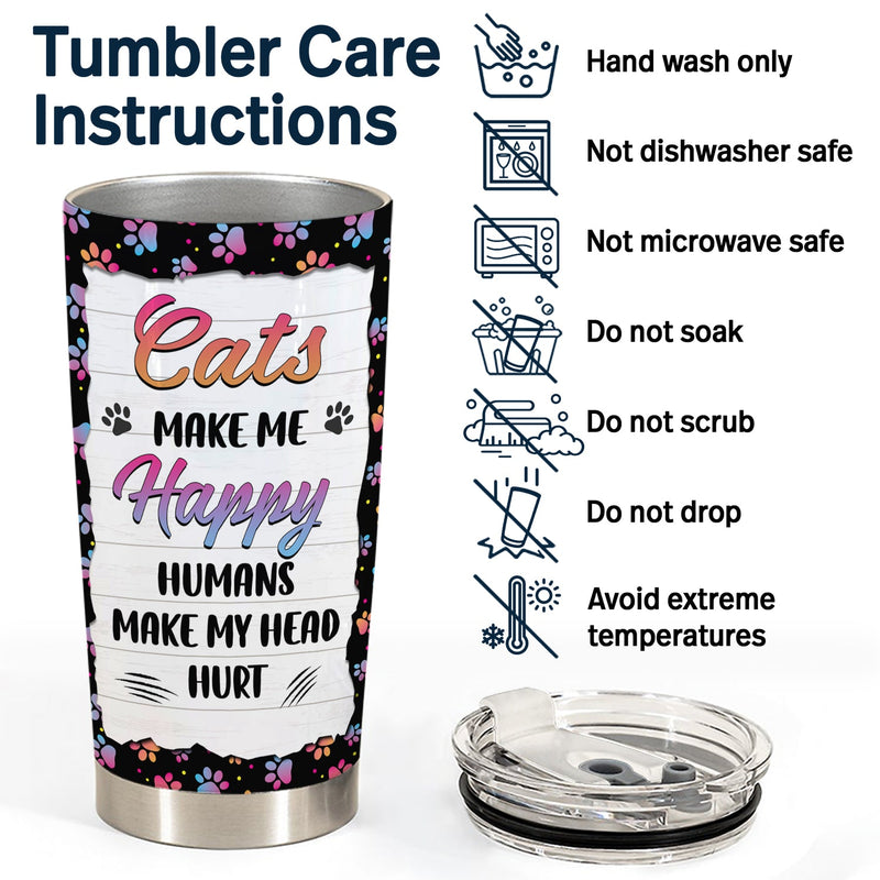 Pet Lover My Life Is Ruled By Dogs And Cats - Gift For Dog & Cat Lovers - Personalized Custom Tumbler