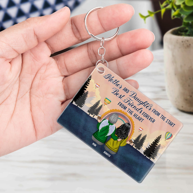 The Love Between Mother Daughters - Gift For Mother Daughter - Personalized Custom Acrylic Keychain