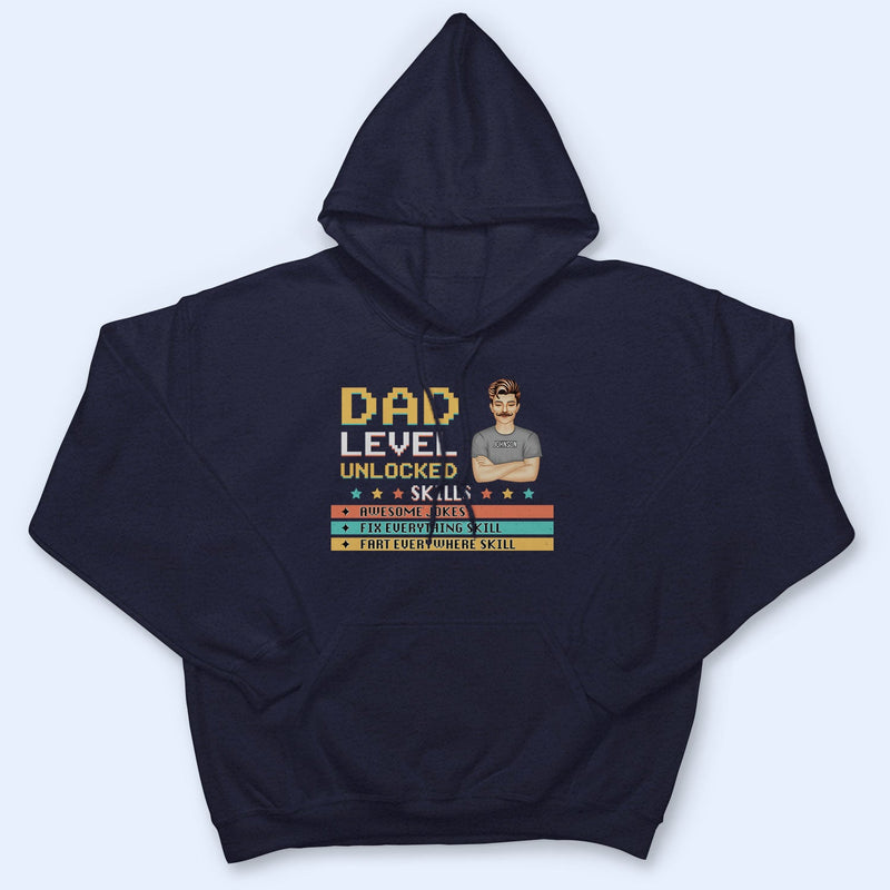 Dad Level Unlocked - Gift For Dad - Personalized Custom T Shirt