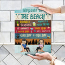 Proudly Serving Time Here Is Well Wasted - Lake House, Pool House Decor - Personalized Custom Shaped Wood Sign