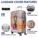 Just A Girl Who Loves Traveling - Gift For Travel Lovers - Personalized Custom Luggage Cover