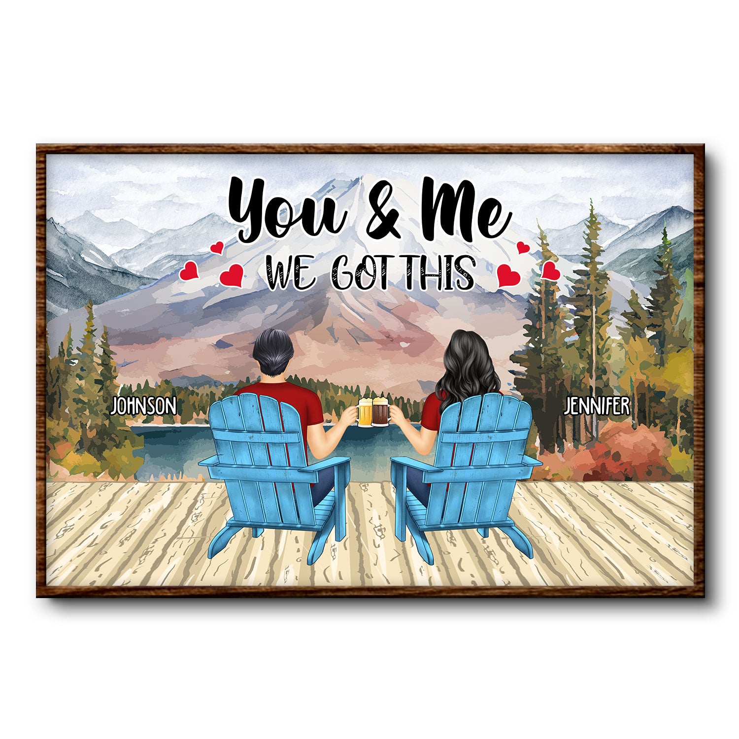 You & Me We Got This - Gift For Couple, Husband Wife - Personalized Custom Poster
