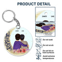 I Love You To The Moon And Back Transparent Circle - Gift For Grandma, Mom - Personalized Custom Acrylic Keychain