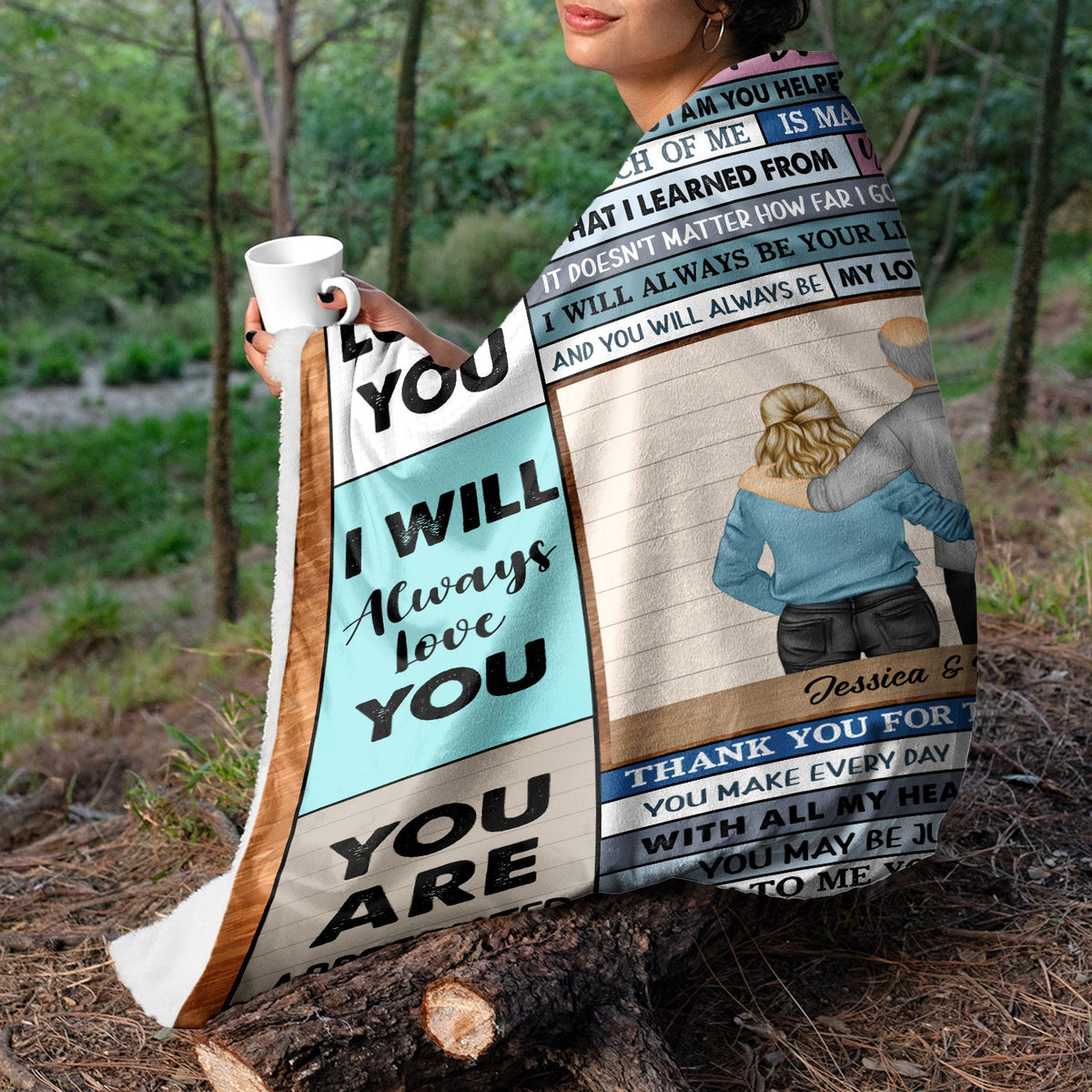 Everything I Am You Help Me To Be - Gift For Dad, Father - Personalized Custom Fleece Blanket