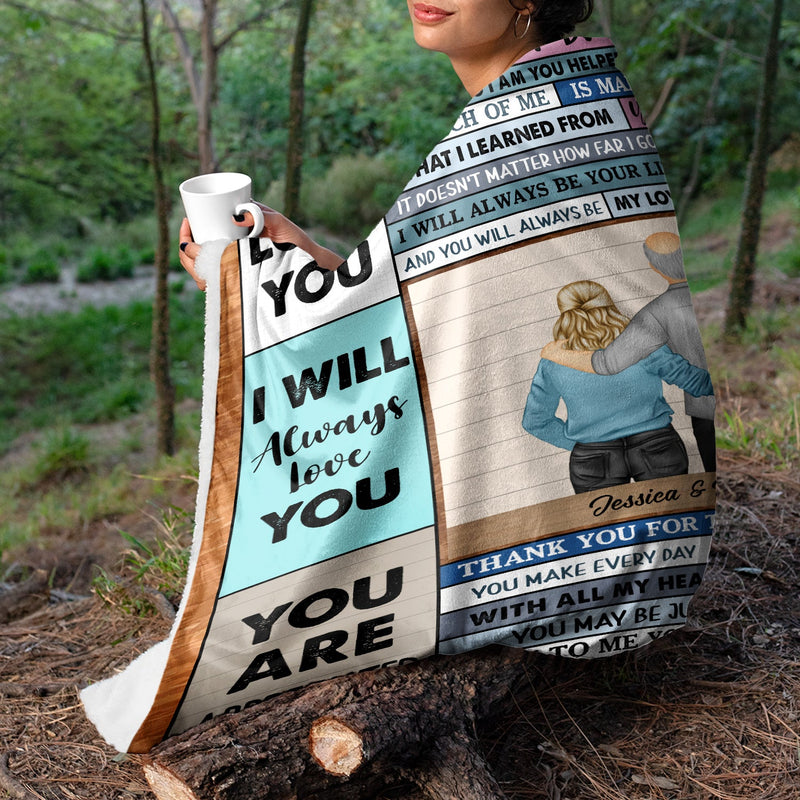 Everything I Am You Help Me To Be - Gift For Dad, Father - Personalized Custom Fleece Blanket