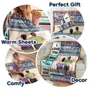 Everything I Am You Help Me To Be - Gift For Dad, Father - Personalized Custom Fleece Blanket