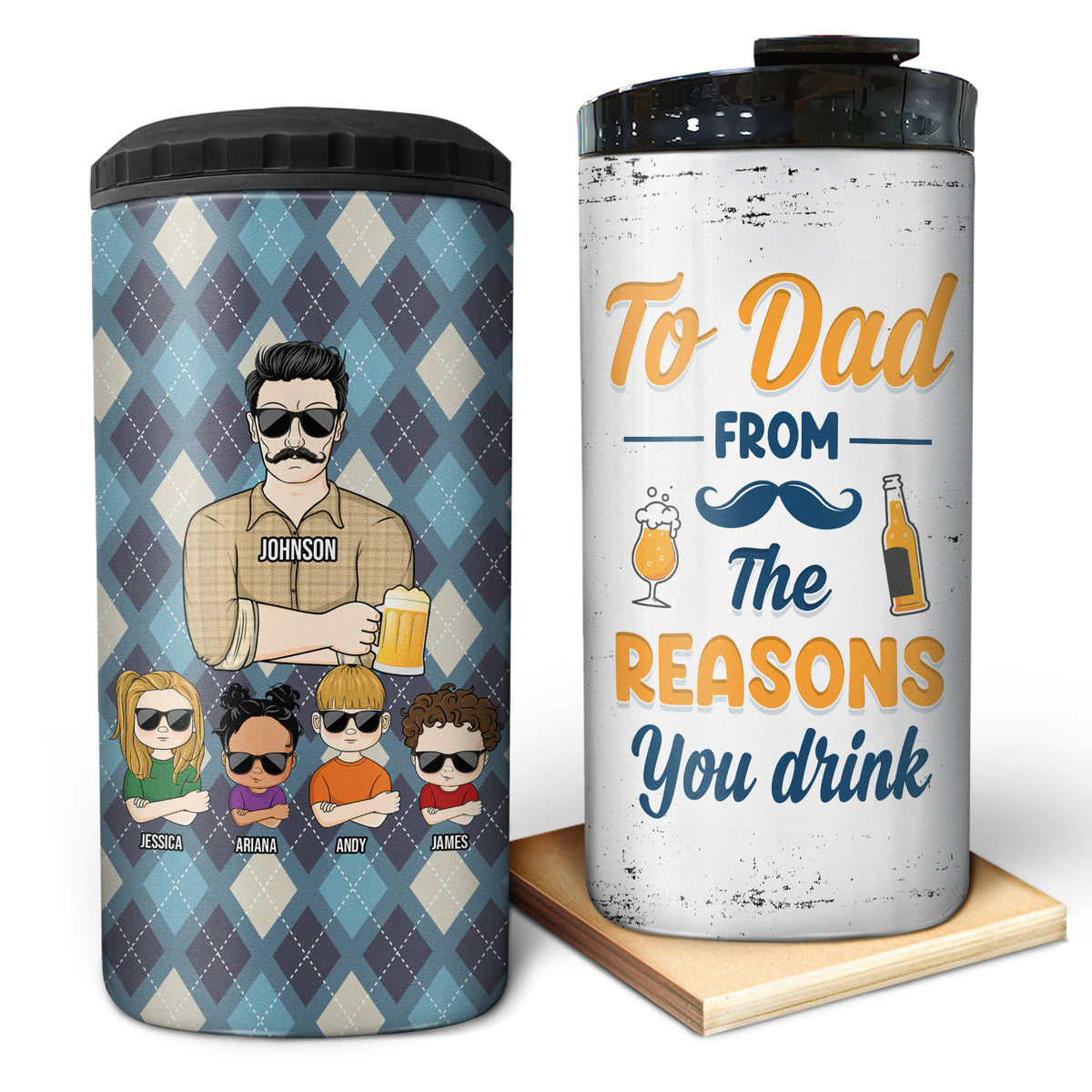 Personalized Vacuum Insulated Can Koozie Custom Valentines Day Gifts For  Him Her