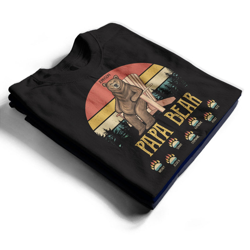 Papa Dada Bear - Gift For Father, Grandpa - Personalized Custom T Shirt