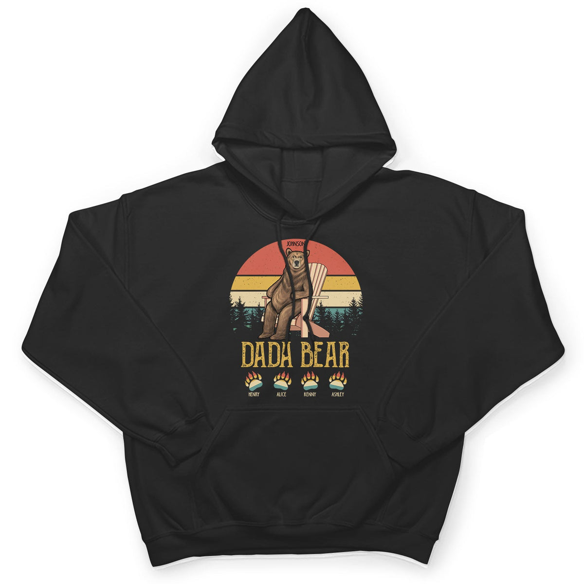 Papa Dada Bear - Cadeau pour père, grand-père - T-shirt personnalisé