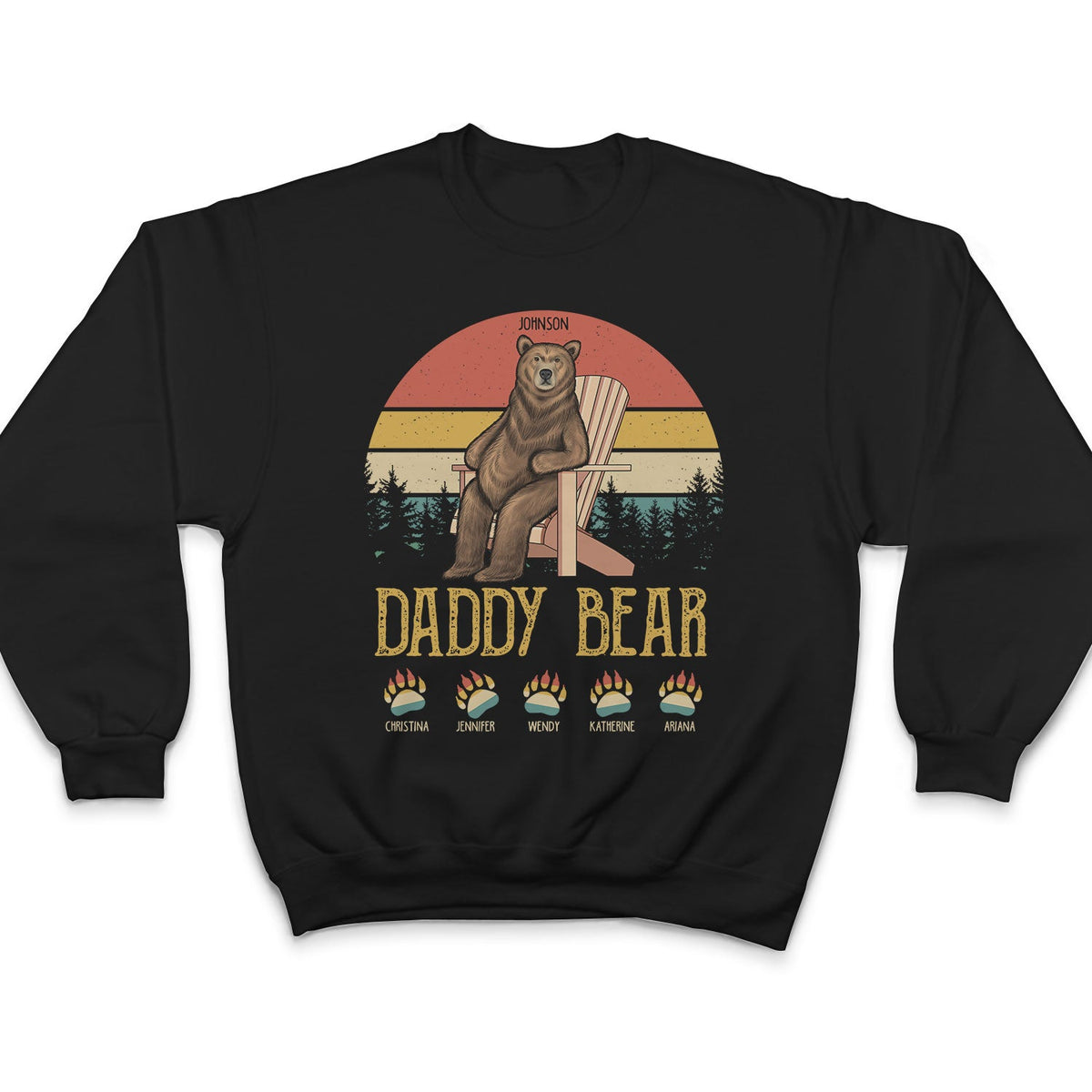 Papa Dada Bear - Cadeau pour père, grand-père - T-shirt personnalisé