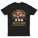 Never Underestimate An Old Man - Gift For Cat Dad, Cat Lovers - Personalized Custom T Shirt
