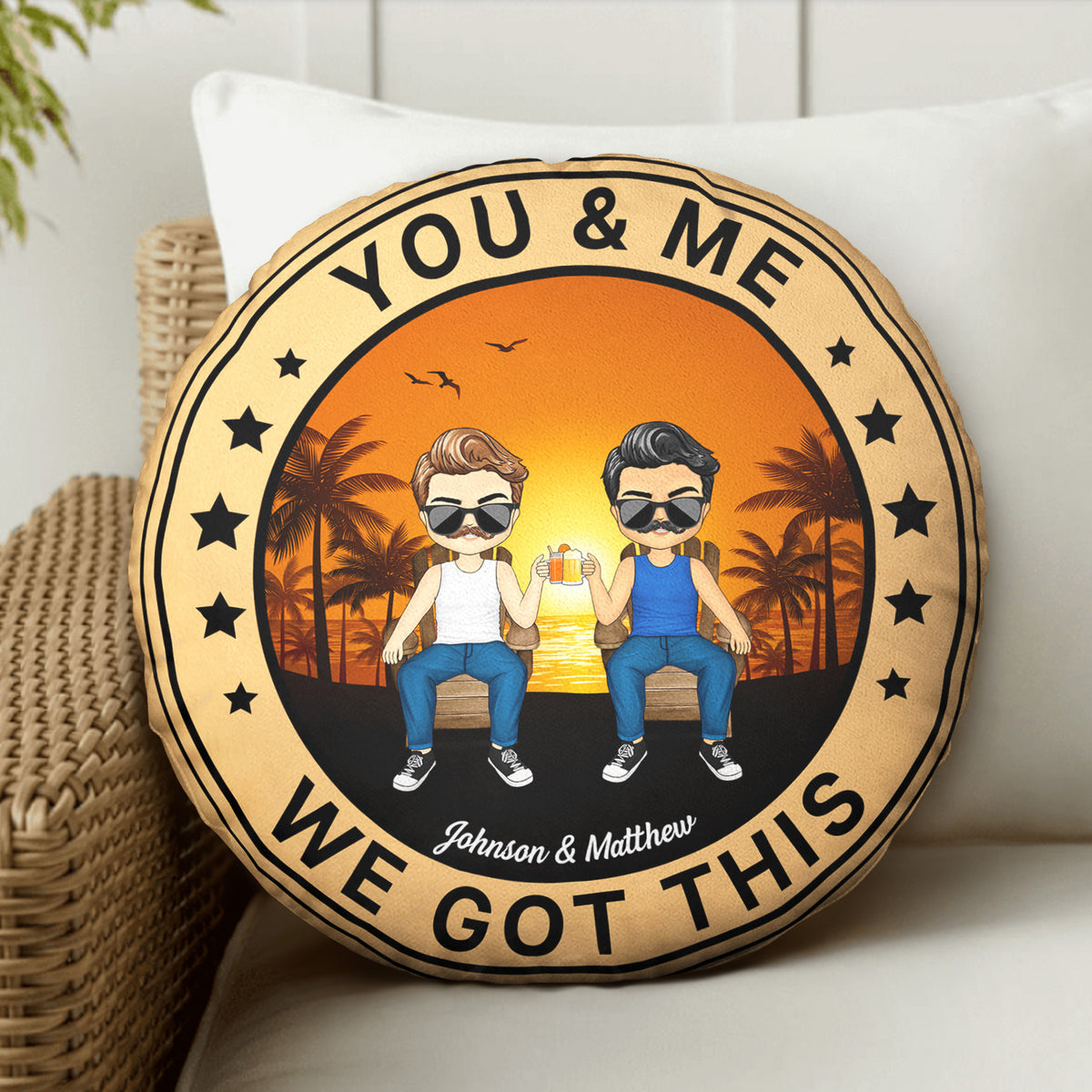 You & Me We Got This - Gift For Couples - Personalized Custom Round Pi ...