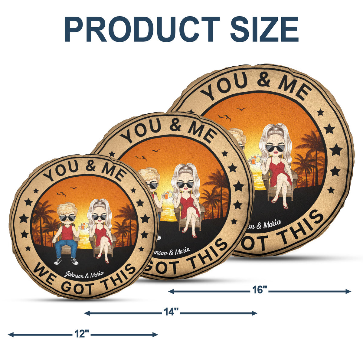 You & Me We Got This - Gift For Couples - Personalized Custom Round Pi ...