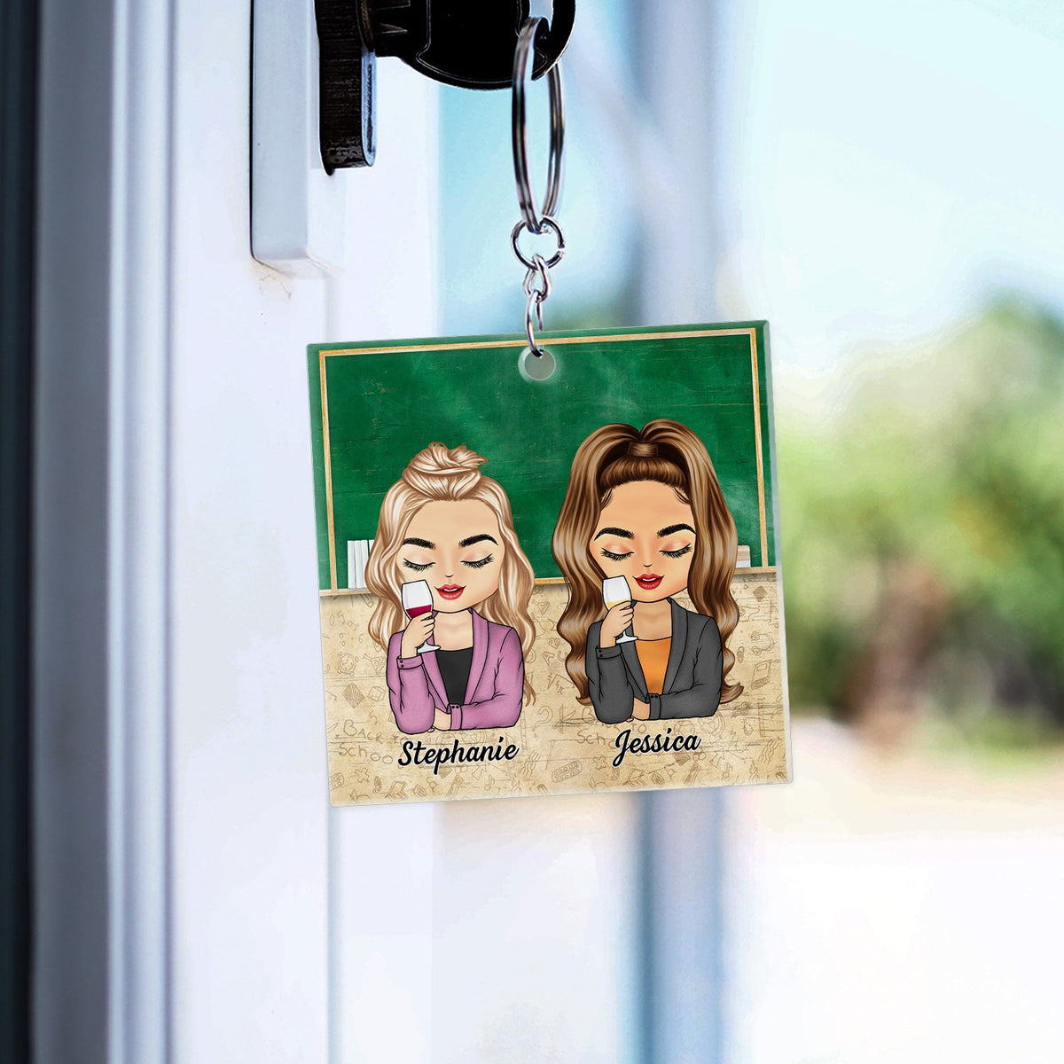 Teacher Work Made Us Colleagues But Our Potty Mouths - Gift For Work Besties, Colleagues - Personalized Custom Acrylic Keychain