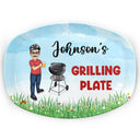 Grilling Plate Awesome BBQ - Gift For Yourself, Gift For Man - Personalized Custom Plate