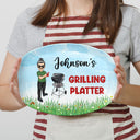 Grilling Plate Awesome BBQ - Gift For Yourself, Gift For Man - Personalized Custom Plate