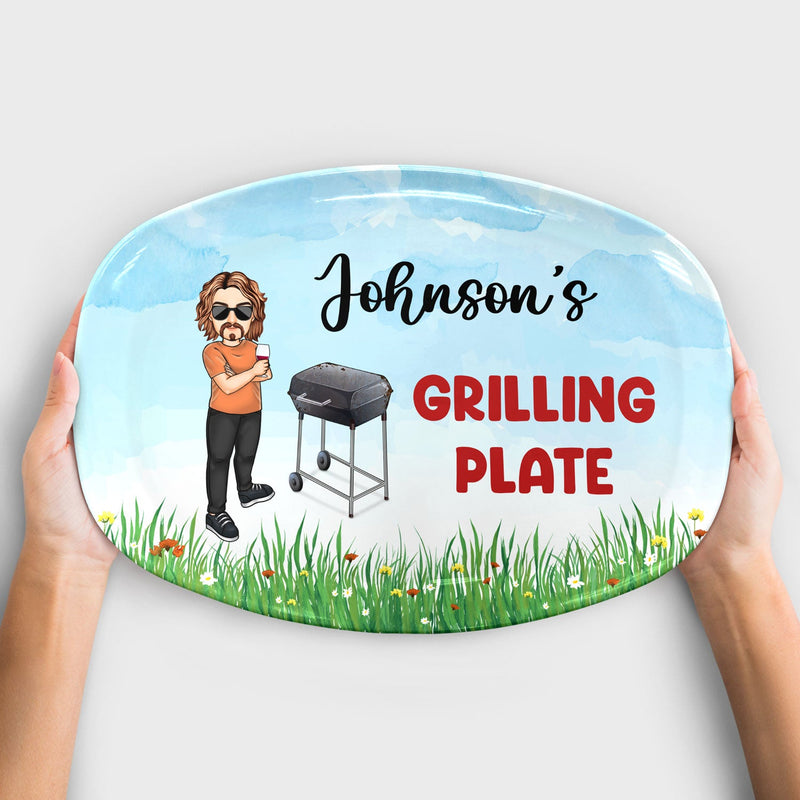 Grilling Plate Awesome BBQ - Gift For Yourself, Gift For Man - Personalized Custom Plate