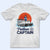 Pontoon Captain Family Retro Sun - Birthday, Traveling, Cruising Gift For Lake Beach Lovers, Travelers - Personalized T Shirt