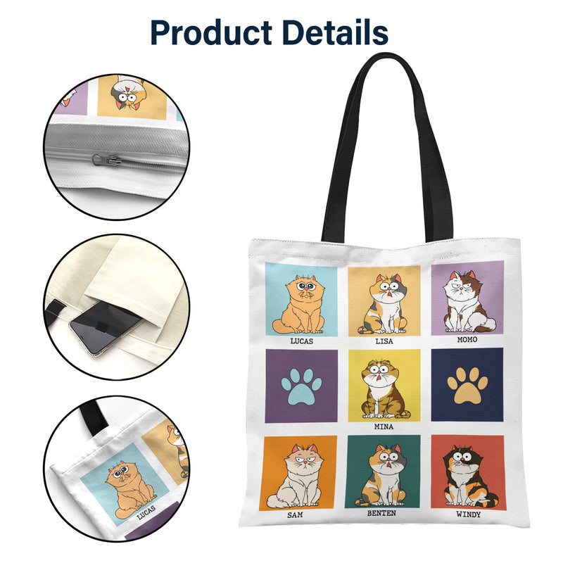 Life Is Better With Cat - Gift For Cat Lovers - Personalized Zippered Canvas Bag