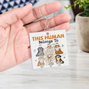 This Human Belongs To - Gift For Cat Lovers - Personalized Acrylic Keychain