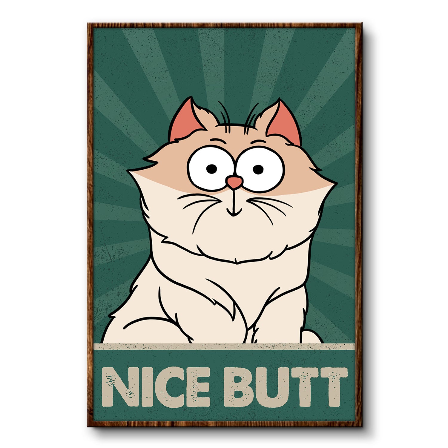 Nice Butt Hello Sweet Cheeks - Gift For Cat Lovers - Personalized Poster