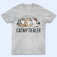 Vendeur d'herbe à chat - Cadeau pour les amoureux des chats - T-shirt personnalisé