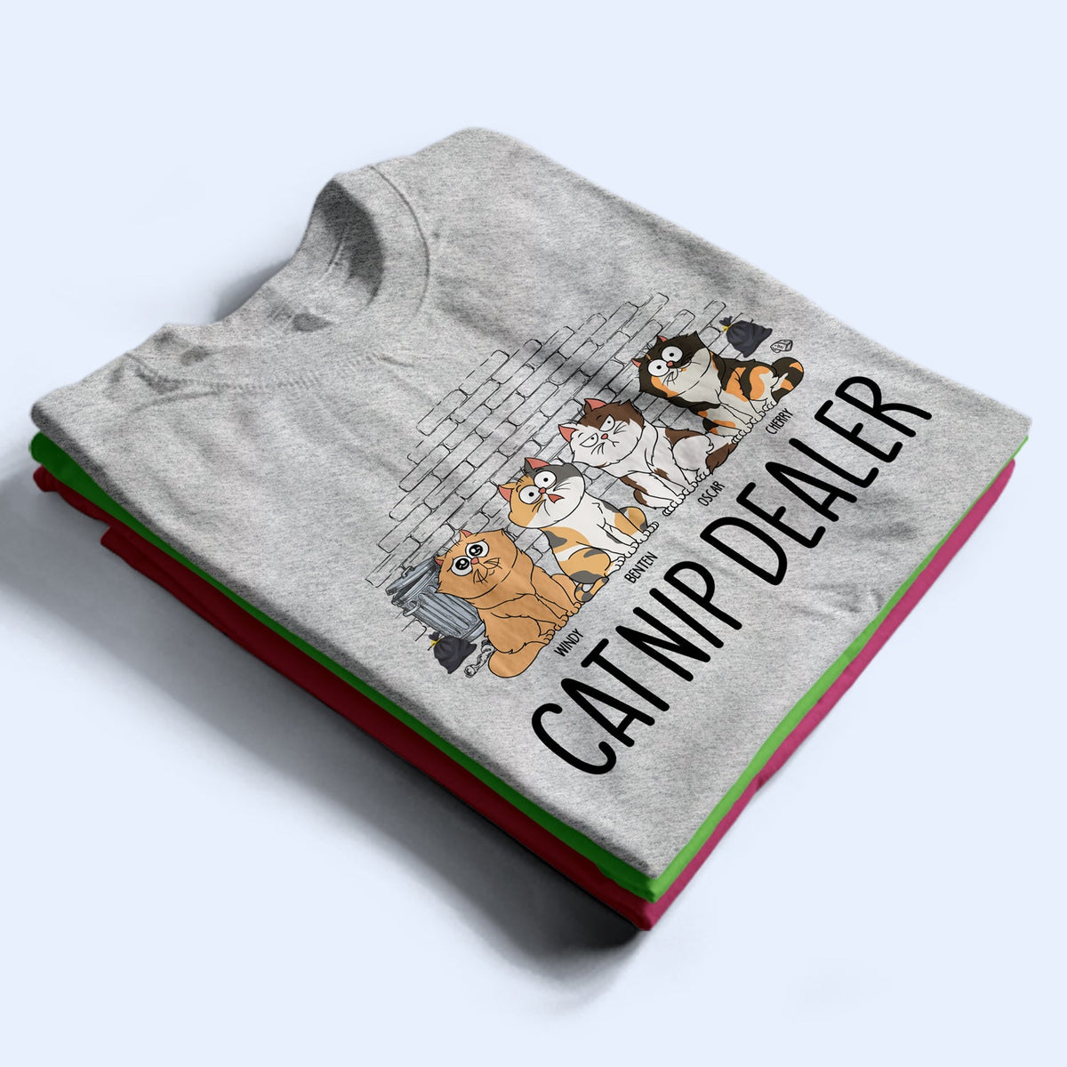 Vendeur d'herbe à chat - Cadeau pour les amoureux des chats - T-shirt personnalisé