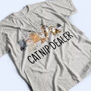 Vendeur d'herbe à chat - Cadeau pour les amoureux des chats - T-shirt personnalisé