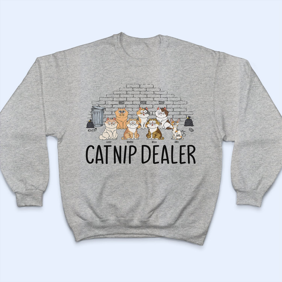 Vendeur d'herbe à chat - Cadeau pour les amoureux des chats - T-shirt personnalisé