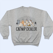 Vendeur d'herbe à chat - Cadeau pour les amoureux des chats - T-shirt personnalisé