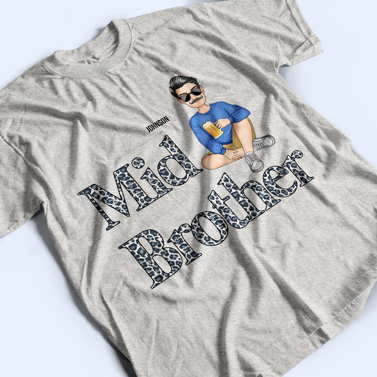 Big Sister Little Sister Title Pattern - Matching Sibling Sister Brother Gift - Personalized T Shirt