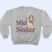 Big Sister Little Sister Title Pattern - Matching Sibling Sister Brother Gift - Personalized T Shirt