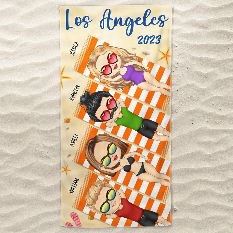 Girls Trip - Gift For Besties - Personalized Beach Towel