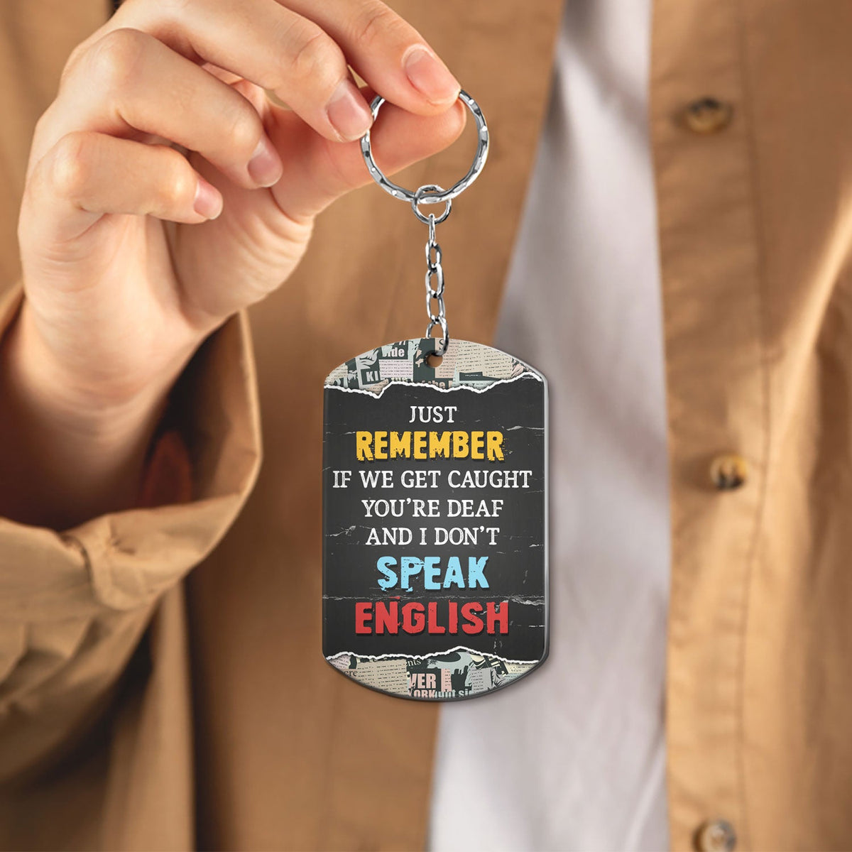 I Don't Speak English - Gift For Besties, Sisters - Personalized Aluminum Keychain