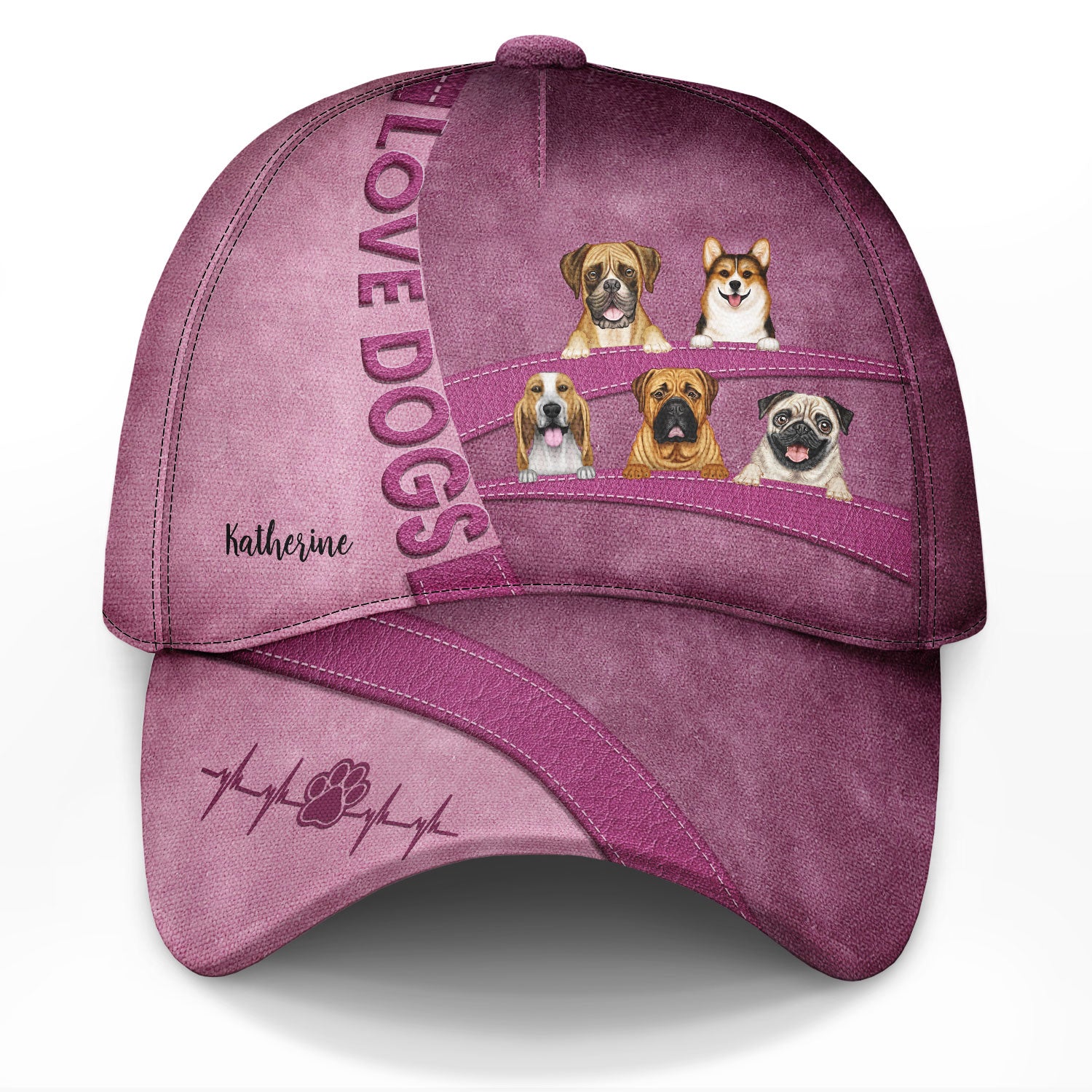 Dog Dad Dog Mom Love Dogs - Gift For Dog Lovers - Personalized Classic Cap