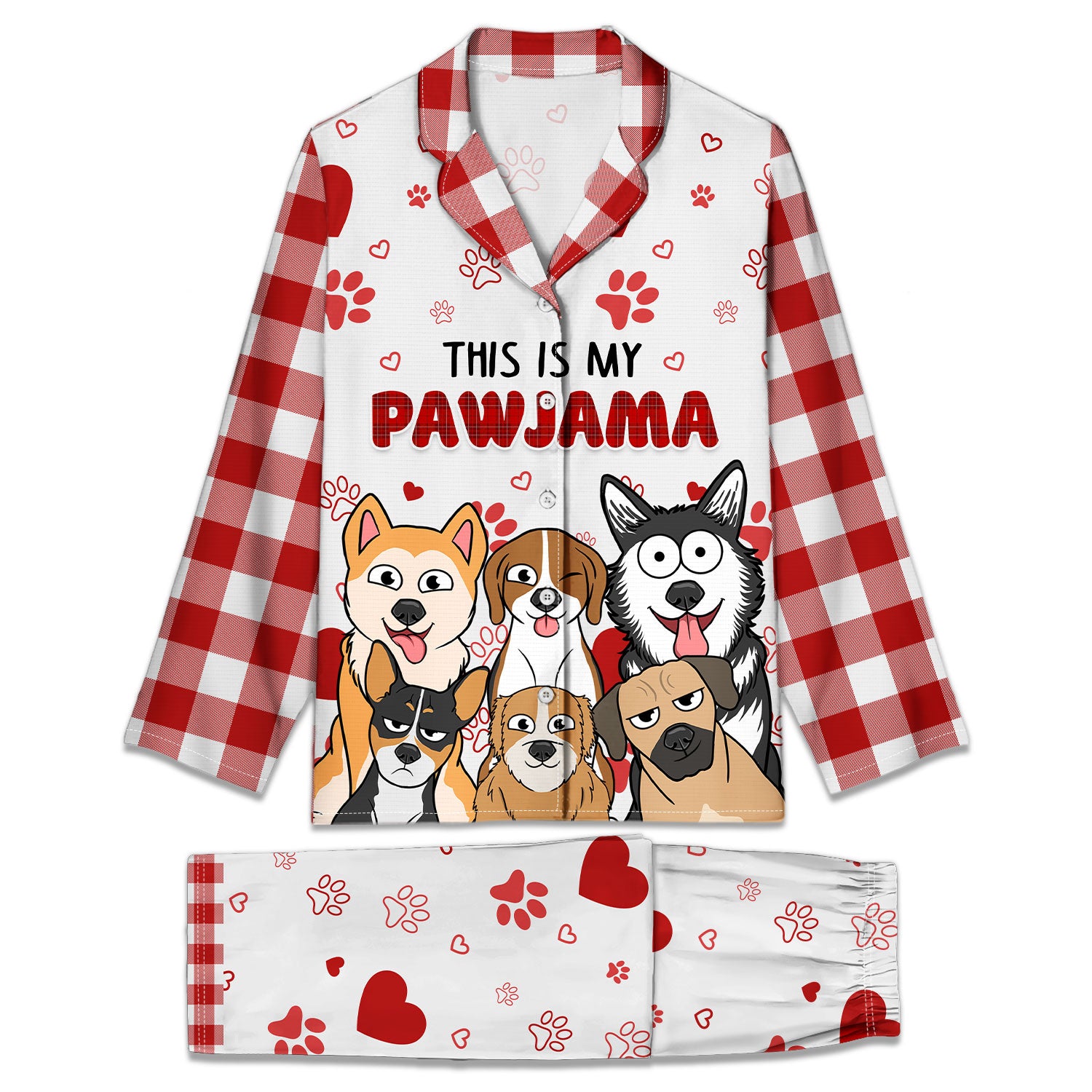 This Is My Pawjamas - Gift For Dog Lovers - Personalized Long Pajamas Set