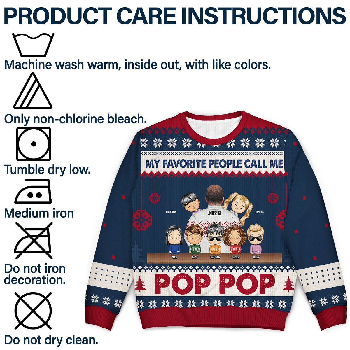 My Favorite People Called Me - Christmas Gift For Dad, Grandpa, Uncle - Personalized Unisex Ugly Sweater