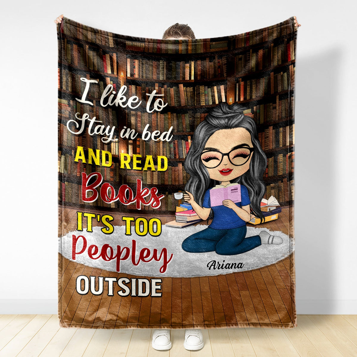 This Is My Book Reading Blanket - Gift For Reading Lovers - Personaliz ...