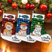 Chats Meowy Catmas - Cadeau de Noël pour les amoureux des chats - Chaussette de Noël personnalisée