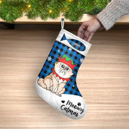 Chats Meowy Catmas - Cadeau de Noël pour les amoureux des chats - Chaussette de Noël personnalisée