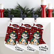 Chats Meowy Catmas - Cadeau de Noël pour les amoureux des chats - Chaussette de Noël personnalisée