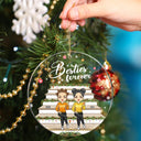 Besties Forever - Christmas Gift For Bestie - Personalized Circle Acrylic Ornament