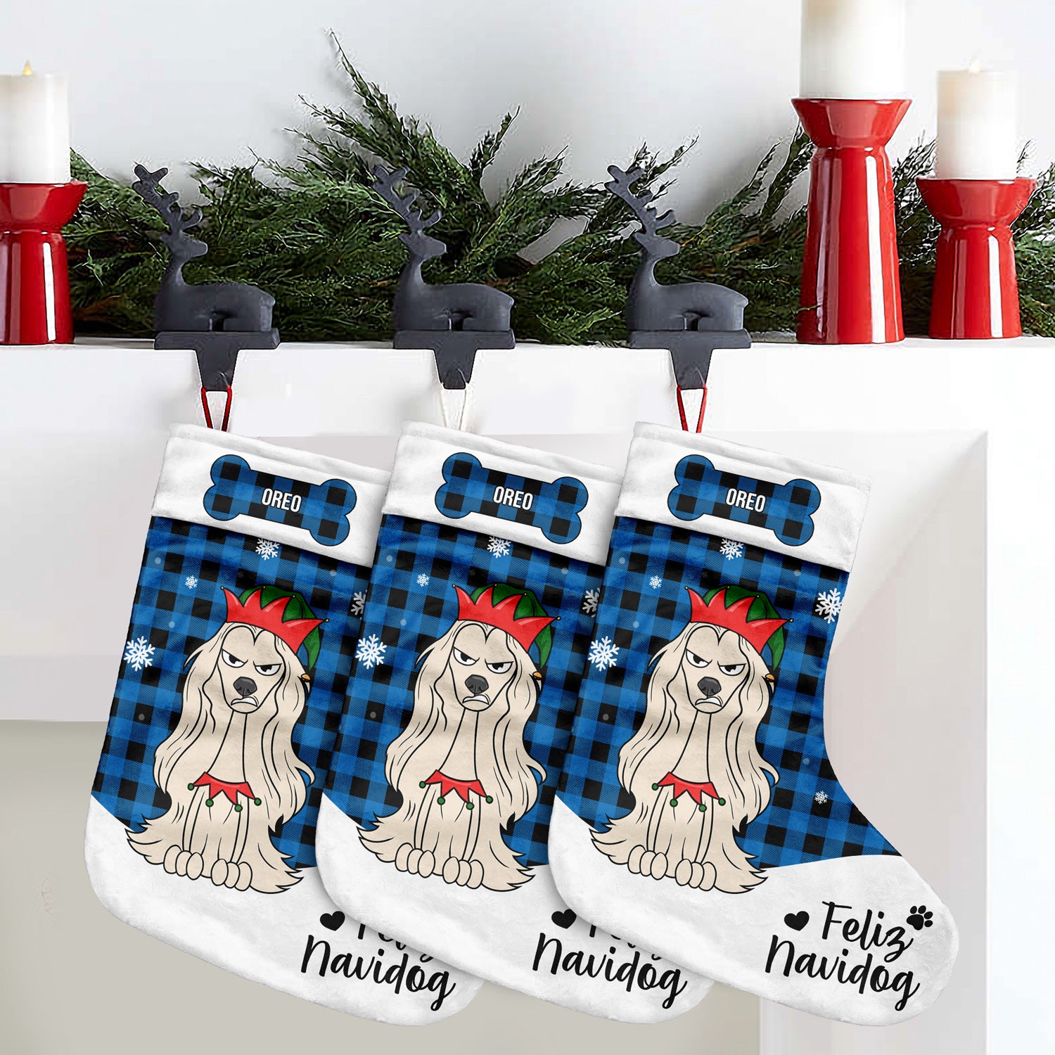 Great Dane Christmas Stockings Personalized for Dogs