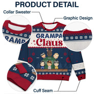 Grandpa Claus - Christmas Gift For Grandpa, Dad - Personalized Unisex Ugly Sweater
