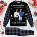Couple Back Side You Are My Favourite By Far - Gift For Couples - Personalized Unisex Pajamas Set