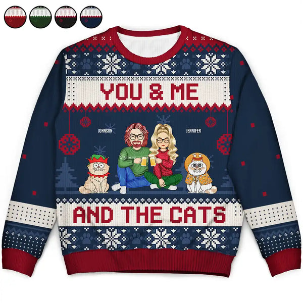 Womens Ugly Sweaters Funny Cat Lover's Ugly Christmas Sweater