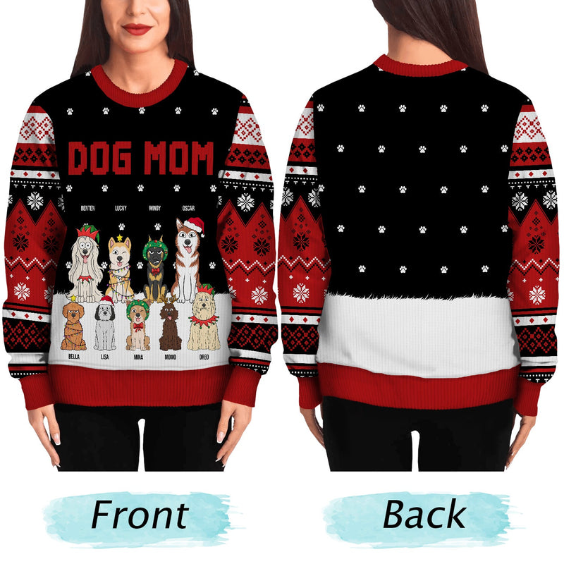 Best Dog Mom Ever - Gift For Dog Lovers - Personalized Unisex Ugly Sweater