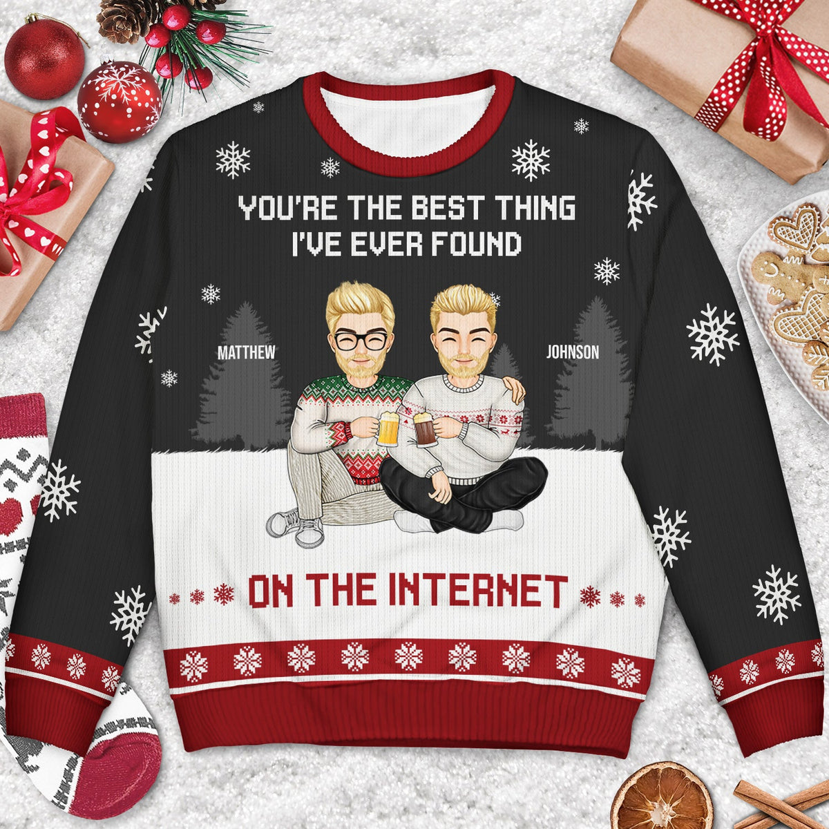 You Are My Favourite By Far - Gift For Couples - Personalized Unisex Ugly Sweater