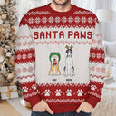 Santa Paws - Christmas Gift For Dog Cat Lovers - Personalized Unisex Ugly Sweater