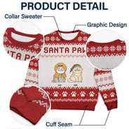 Santa Paws - Christmas Gift For Dog Cat Lovers - Personalized Unisex Ugly Sweater